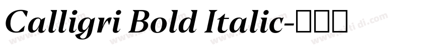 Calligri Bold Italic字体转换